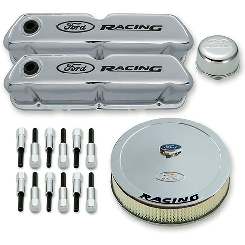 Ford Performance Parts Engine Dress up Kit Chrome w/Ford Racing Log 302-510