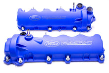 Load image into Gallery viewer, Ford Performance Parts 4.6L 3-Valve V/C Blue Powder Coated w/Logo M-6582-FR3VBL