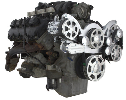CVF Racing Polished WRAPTOR all inclusive 8 rib serpentine system for Chrysler Gen III Hemi 5.7L, 6.1L and 6.4L, G3H-WRAPTOR