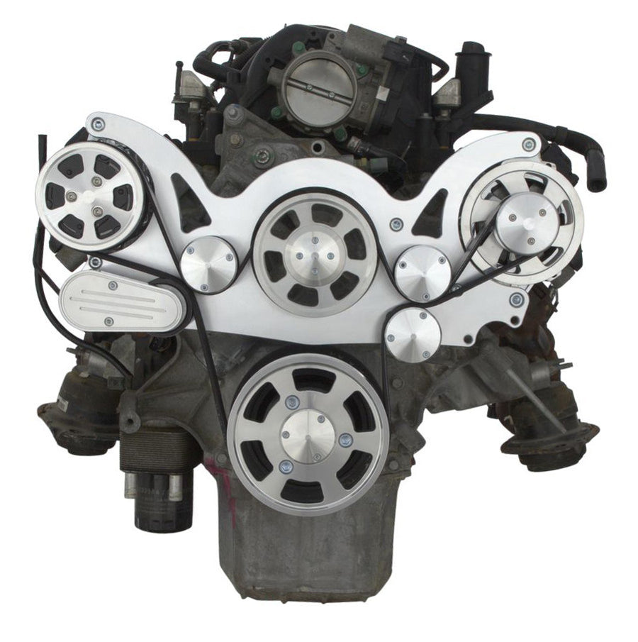 CVF Racing Polished WRAPTOR all inclusive 8 rib serpentine system for Chrysler Gen III Hemi 5.7L, 6.1L and 6.4L, G3H-WRAPTOR