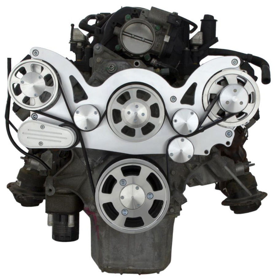CVF Racing Polished WRAPTOR all inclusive 8 rib serpentine system for Chrysler Gen III Hemi 5.7L, 6.1L and 6.4L, G3H-WRAPTOR