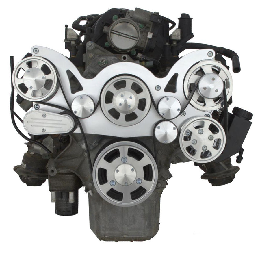 CVF Racing Polished WRAPTOR all inclusive 8 rib serpentine system for Chrysler Gen III Hemi 5.7L, 6.1L and 6.4L, G3H-WRAPTOR