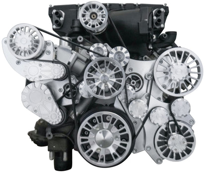 CVF Racing Polished Reaper dual-belt serpentine system for Gen III Hemi with Magnuson TVS2650 supercharger, G3HMM-RP