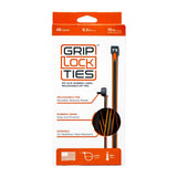 GripLockTies Zip Ties 8in Releasable Black / Orange 48pk G8-BKOG-X48
