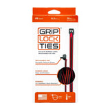 GripLockTies Zip Ties 8in Releasable Black / Red 48pk G8-BKRD-X48