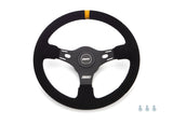 Grant 13in Yellow Stripe Race Steering Wheel Suede 1080