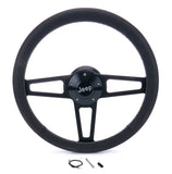 Grant T Series Blk Wheel Jeep Logo/Install Kit 1919