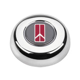 Grant GM Licensed Horn Button; Chrome; Oldsmobile®; Classic/Challenger Wheels; 5634
