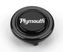 Load image into Gallery viewer, Grant Mopar Licensed Horn Button; Black Plastic; Plymouth; Signature Wheels; 5674