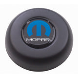 Grant Mopar Licensed Horn Button; Black Plastic; MOPAR; Classic/Challenger Wheels; 5790