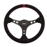 Grant Racing Steering Wheel; Black w/Red Marker; 3-Spoke Design; 695