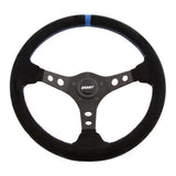 Grant Racing Steering Wheel; Black w/Blue Marker; 3-Spoke Design; 696