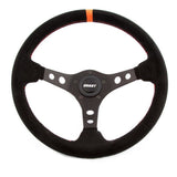 Grant Racing Steering Wheel; Black w/Orange Marker; 3-Spoke Design; 699