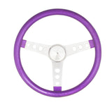 Grant Metal Flake Wheel; 13.5 in. Diameter; Purple; 3-Spoke Design; Silver Spokes; 8443