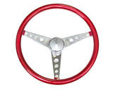 Grant Metal Flake Wheel; 15 in. Diameter; Red; 3-Spoke Design; Silver Spokes; 8465