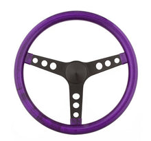 Load image into Gallery viewer, Grant Metal Flake Wheel; 15 in. Diameter; Purple; 3-Spoke Design; Black Spokes; 8473