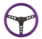 Grant Metal Flake Wheel; 15 in. Diameter; Purple; 3-Spoke Design; Black Spokes; 8473