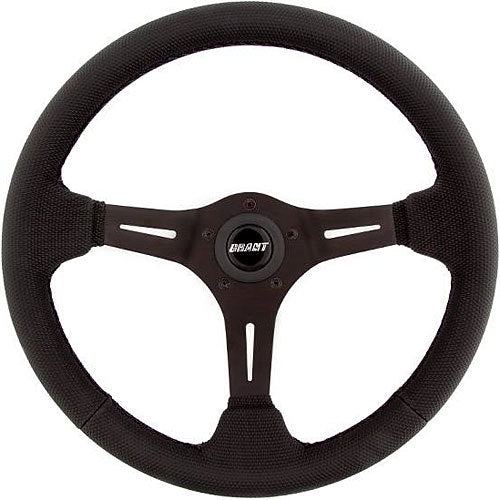 Grant Gripper Series Sure Grip Steering Wheel; 13.75 in. Three Spoke; Black; 8512