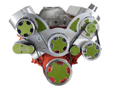 CVF Racing BBC Wraptor Serpentine System in Polished or C3 Ceramic Clear Coat with Carbon Fiber Inserts, part number CF-454-WRAPTOR