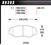 Hawk Performance Brake Pad HPS Front 02-21 Honda HB393F.665