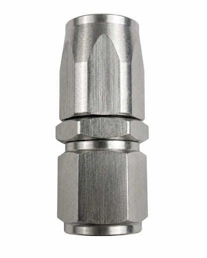 CVF Racing polished or black -6AN straight high pressure hose end, 6AN-HE-PTFE