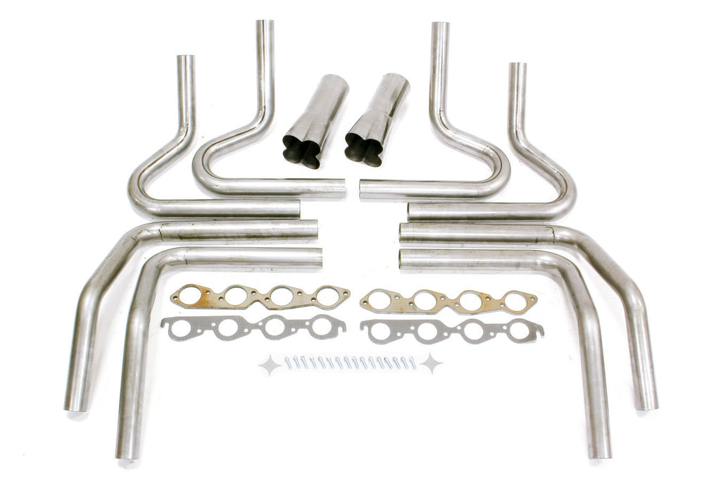 Hedman Hedders 2-1/4in BBC Weld UP Kit- 4in Weld On Collector 65675