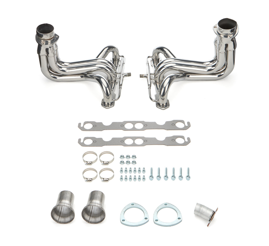 Hedman Hedders Silver EO Headers For 63-82 Corvette 283-400 w/Side Pipes & A.I.R 66281