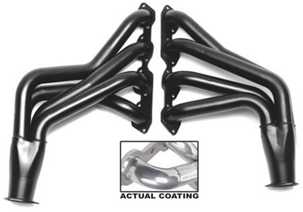 Hedman Hedders HTC Coated Headers; 2 in. Tube Dia.; 3 in. Coll.; FULL LENGTH Design 68096