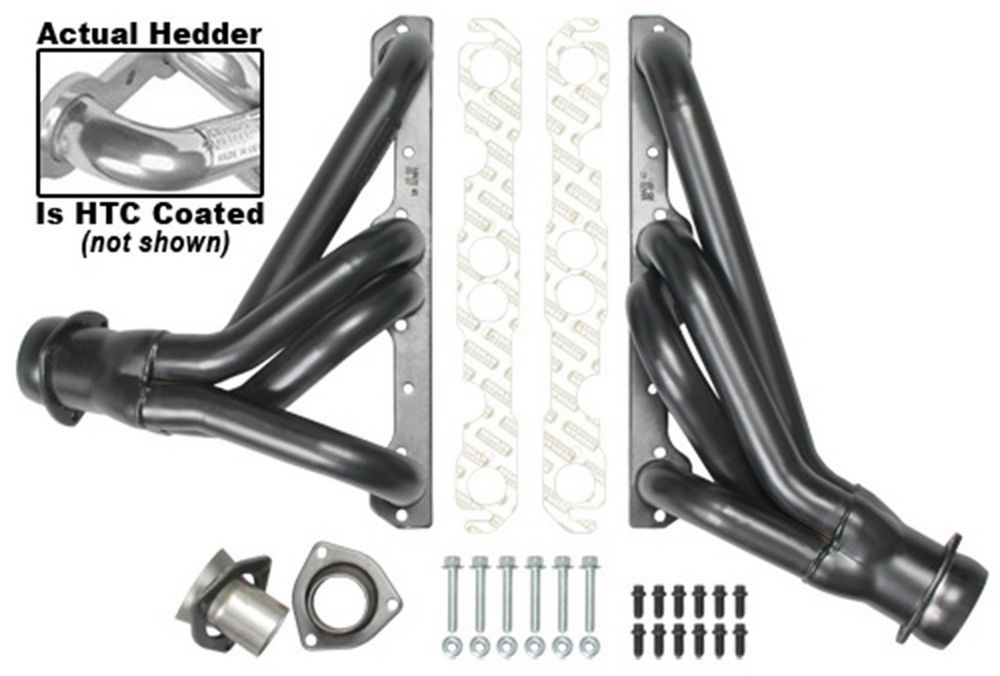 Hedman Hedders HTC Coated Headers; 1-5/8 in. Tube Dia.; 3 in. Coll.; Mid-Length Design 68476