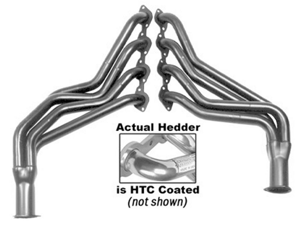 Hedman Hedders HTC Coated Headers; 1-3/4 in. Tube Dia.; 3 in. Coll.; FULL LENGTH Design 69116