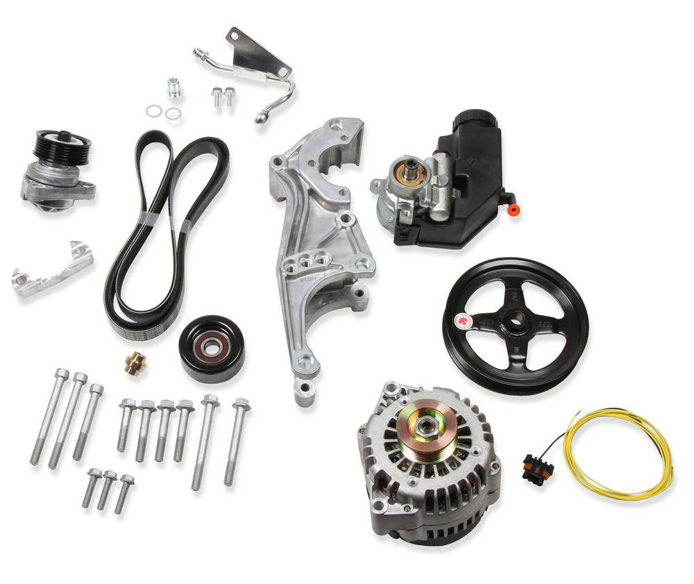 Holley Low LS Drive System Kit LH w/Alt/PS wo/A/C 20-156