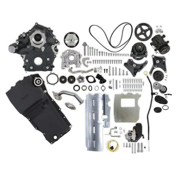 - With Holley Swap Oil Pan and Pump - Complete Kit - Black 20-340BK