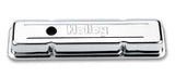 Holley Embossed Valve Cover - SBC - Stamped Steel - Chrome 241-80