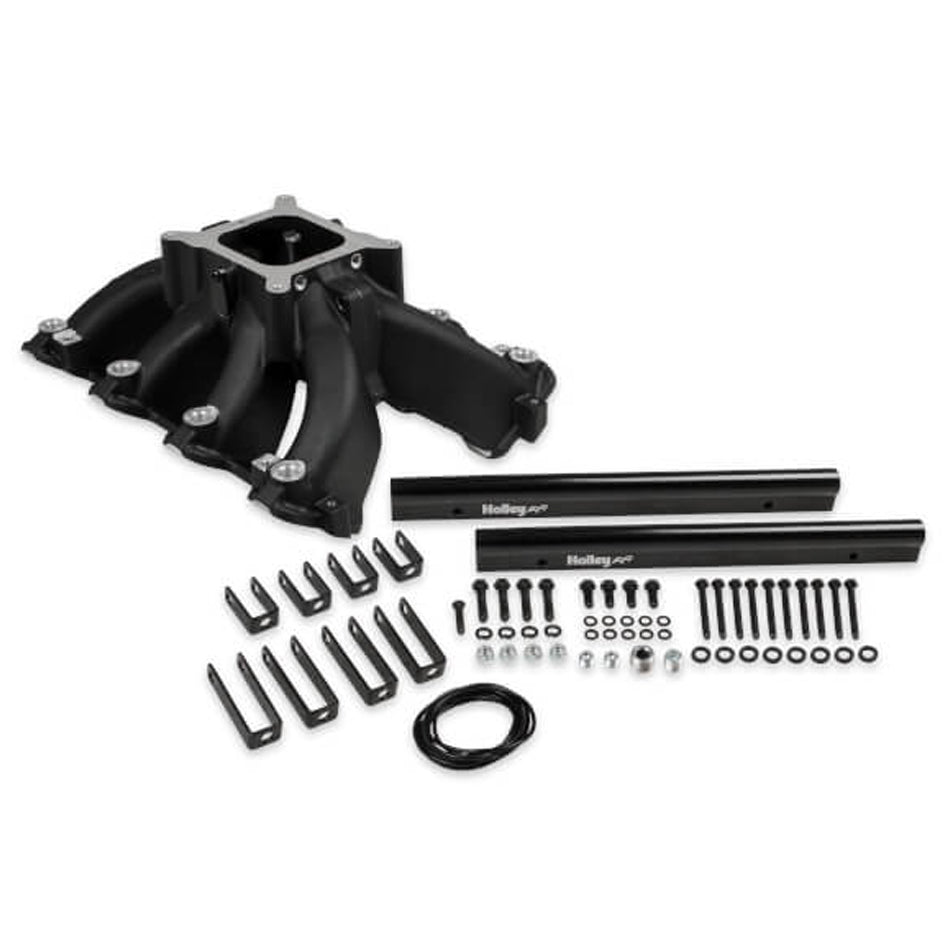 Holley Single Plane EFI  Split-Design Race Intake Manifold- GM LS1/LS2/LS6-Black 300-255BK