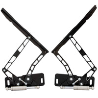 CVF Racing Black Diamond billet hood hinges for 1967 to 1969 Chevrolet Camaro, part BD-HOOD-HINGE-KIT-69C-SS