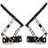 CVF Racing Black Diamond billet hood hinges for 1967 to 1969 Chevrolet Camaro, part BD-HOOD-HINGE-KIT-69C-SS