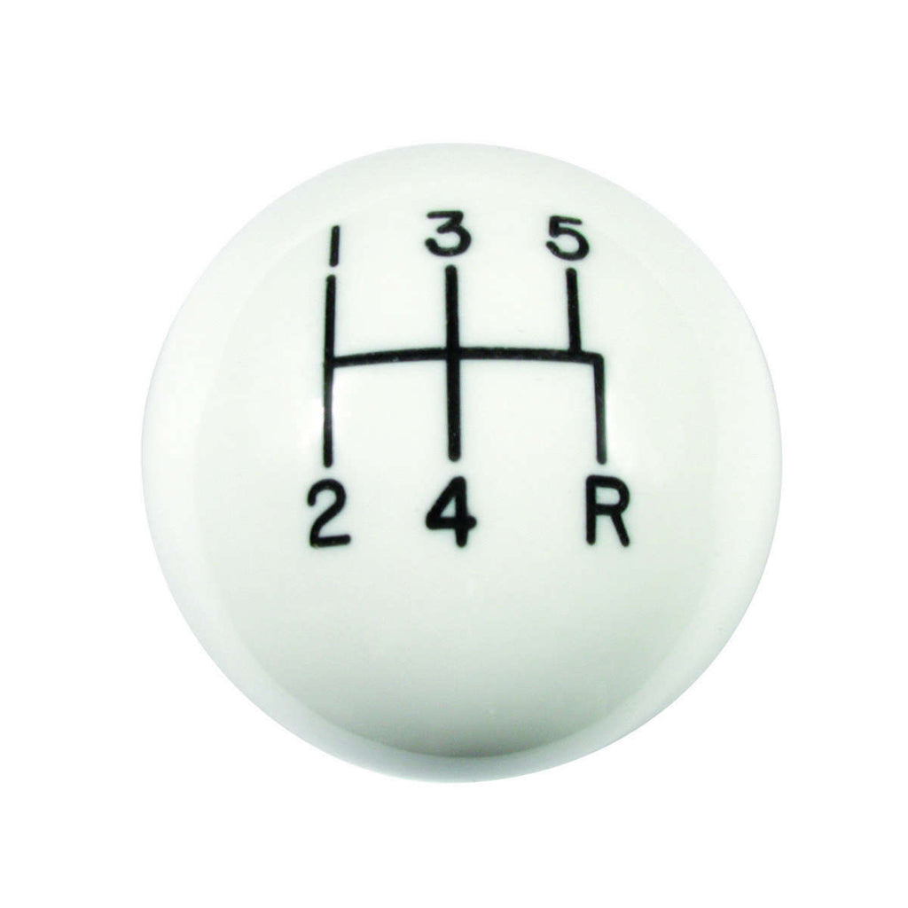 Hurst Mustang 5-Speed White Classic Shift Knob 1630014