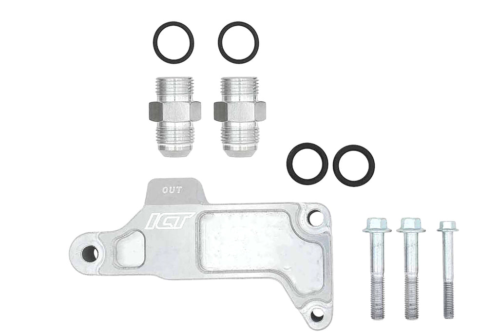 ICT Billet Remote Oil Filter Adapter 551350-FS01