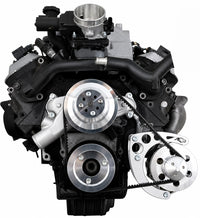 CVF Racing L18 8.1L V-belt alternator only pulley system, Polished, L18-ALT-SYS-LD-SWP