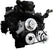 CVF Racing L18 8.1L V-belt alternator only pulley system, Polished, L18-ALT-SYS-LD-SWP