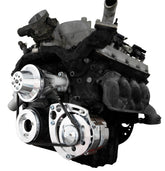 CVF Racing L18 8.1L V-belt alternator only pulley system, Polished, L18-ALT-SYS-LD-SWP
