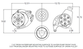 CVF Racing L18 8.1L 8-rib serpentine alternator only pulley system, Stealth Black, B-L18-SERP-ALT-CT