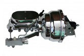 Leed Brakes 8 inch dual power booster, 1-1/8 inch bore flat top master disc/drum (Chrome) 2N6B2