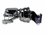 Leed Brakes 8 inch dual power booster, 1-1/8 inch bore flat top master disc/disc (Chrome) 796B4