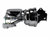 Leed Brakes 8 inch dual power booster, 1-1/8 inch bore flat top master disc/drum (Chrome) E96B2