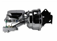 Leed Brakes 8 inch dual power booster, 1-1/8 inch bore flat top master disc/drum (Chrome) E96B2
