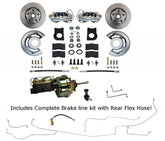 Leed Brakes Power Front Kit with Plain Rotors Zinc Plated Calipers and Pre-Bent Line Kit FC0001-H405ALK