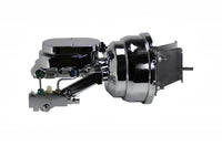Leed Brakes 8 inch dual power booster, 1-1/8 inch bore flat top master disc/drum (Chrome) H96B2