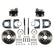 Leed Brakes Rear Disc Brake Kit  with Plain Rotors and Zinc Plated Calipers RC0002