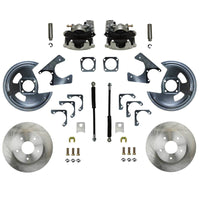 Leed Brakes Rear Disc Brake Kit  with Plain Rotors and Zinc Plated Calipers RC1001